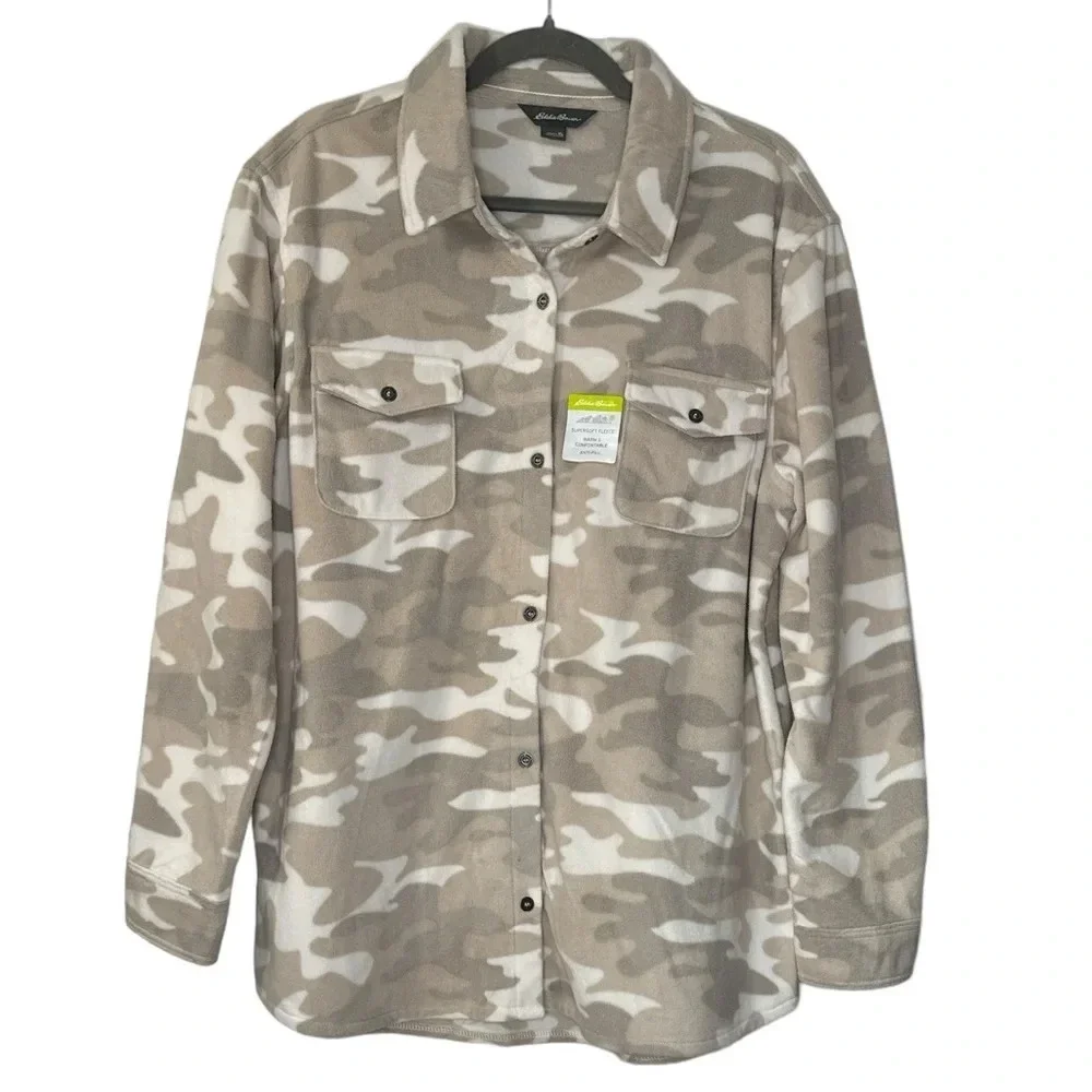 Eddie Bauer Venture Fleece Shacket in Camo